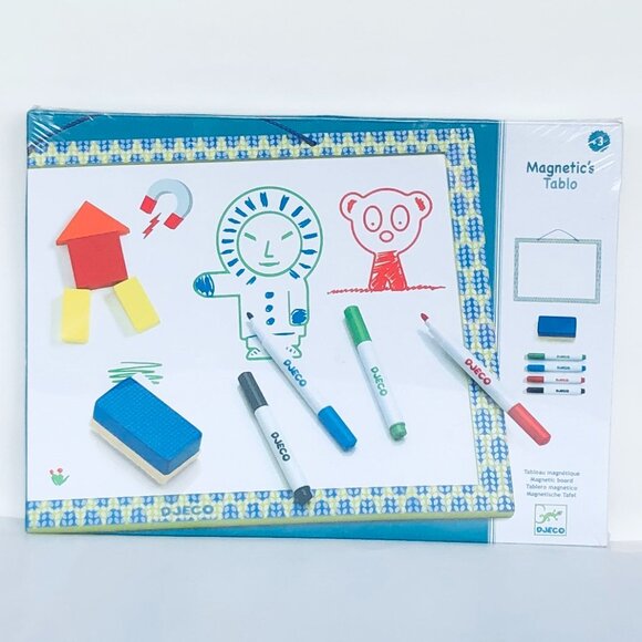 New Sealed Djeco Wooden Magnetic White Board For Age 3+ - Picture 5 of 12